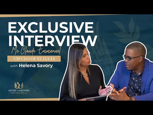 An exclusive interview with the CEO of St. Lucia's Citizenship by Investment Unit, discussing the future of the program.