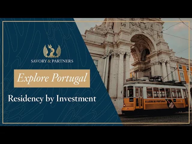 A feature on Portugal as a destination for new residents, focusing on the Golden Visa program, provided by Savory & Partners.