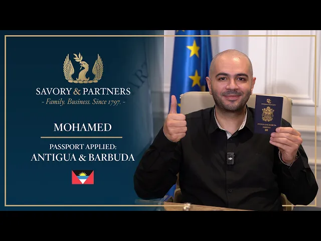 A client testimonial highlighting the process and benefits of obtaining Antigua & Barbuda citizenship through Savory & Partners.