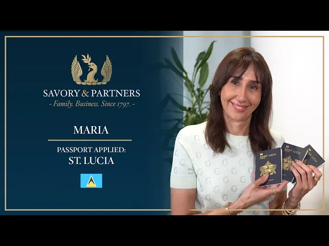 A client testimonial highlighting the process and benefits of obtaining St. Lucia citizenship through Savory & Partners.